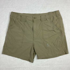 Hook & Tackle Mens Beige Performance Outfitters Regular Fit Shorts Size 38